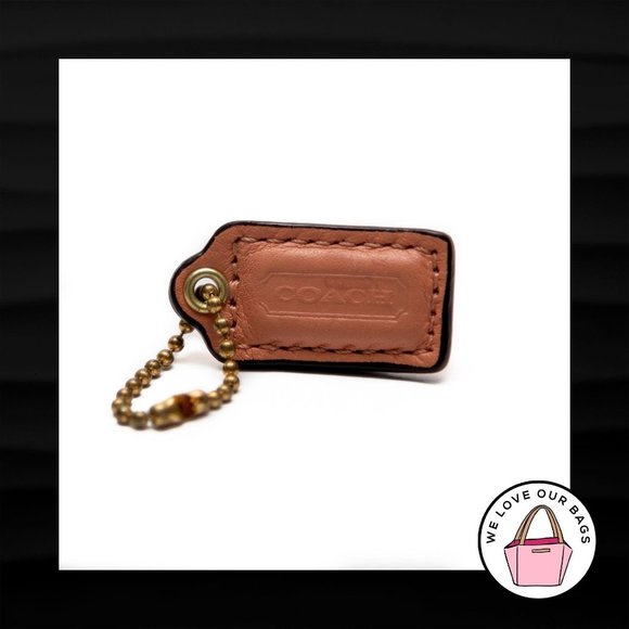 Coach Accessories - 1.5" Small COACH PINK LEATHER BRASS KEY FOB CHARM